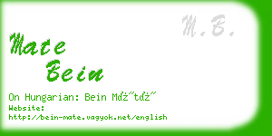 mate bein business card